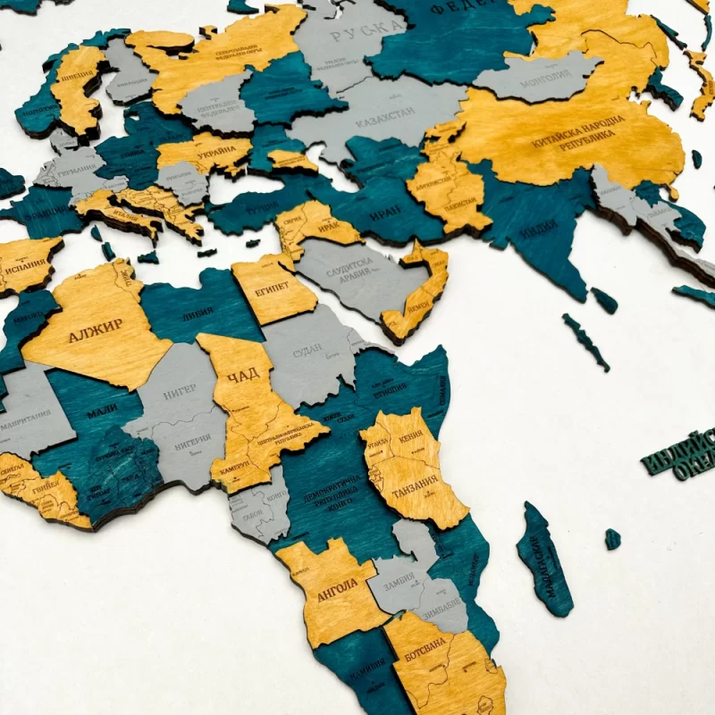 Carte 3D du monde en bois Freedom - Image 3