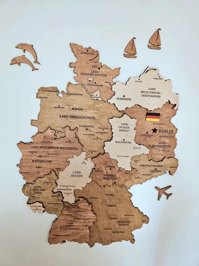 Carte 3D dе l'Allemagne Classic gold – Image 5